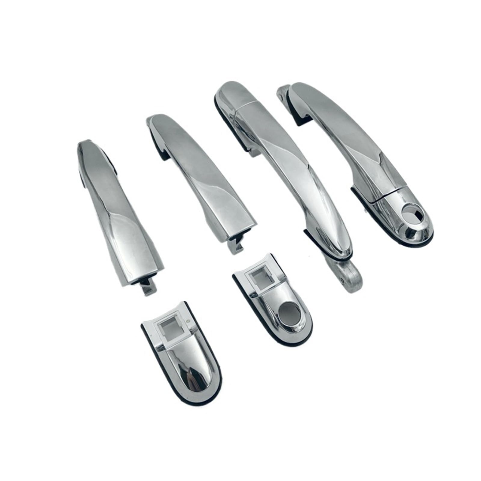 Kpuwers 1 Lot Exterior Door Handle Front Door Outer Handle Chrome Rear Left&Right Door Open Catcher For Hyundai For Tucson 2005 2006 2007 2008 2009 Handles Replacement(1 Lot)
