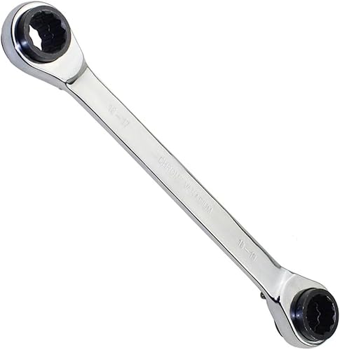 1 llave de trinquete reversible 4 en 1 de 1617-180.748 in, llave de trinquete de dos vías de doble cabeza para reparación de uso de bicicleta de