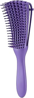 مشط أفريقي على شكل أخطبوط، فرشاة فك تشابك الشعر الأفريقي لتجعيد الشعر، مشط فك تشابك الشعر الأفريقي 3a الى 4C للشعر المموج والرطب والجاف والطويل والكثيف والمجعد من داليتو (لون أرجواني)