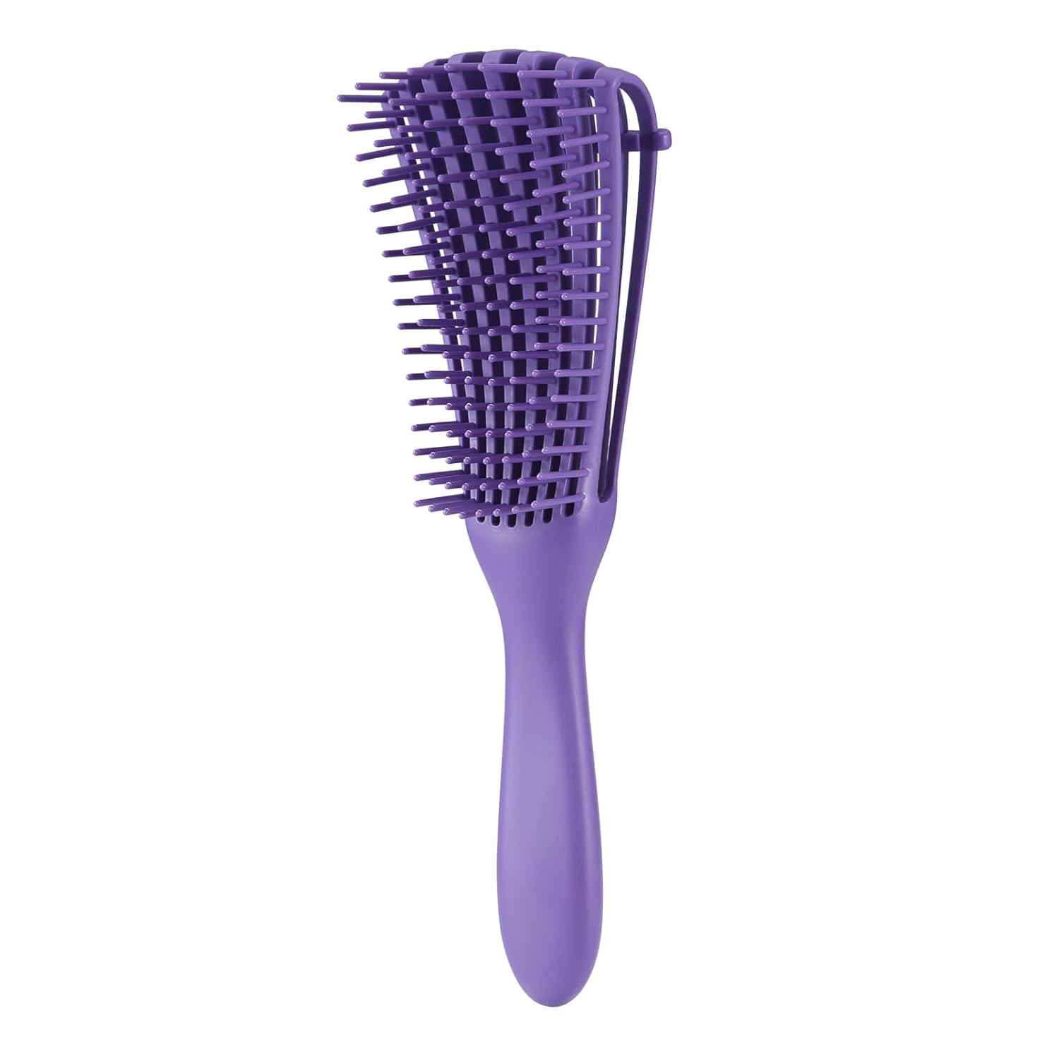 Daletu Cepillo Desenredante Pelo Rizado, Cepillo para el Cabello Rizado para 3A a 4C Rizos, Encrespado, Mojado, Seco, Pelo Largo, Caspa Exfoliante Peine Pelo Rizado (Púrpura)