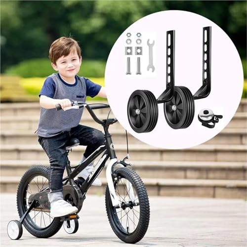 Ruedas auxiliares para bicicleta de 20 pulgadas, ruedas de entrenamiento para bicicletas de 12 a 20 pulgadas, resistentes para tierra (rojo, 1 par) miniatura 4