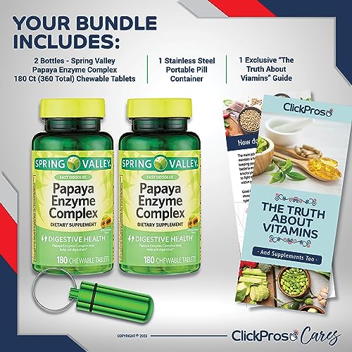 Spring Valley Papaya Enzyme Complex Chewable Tablets