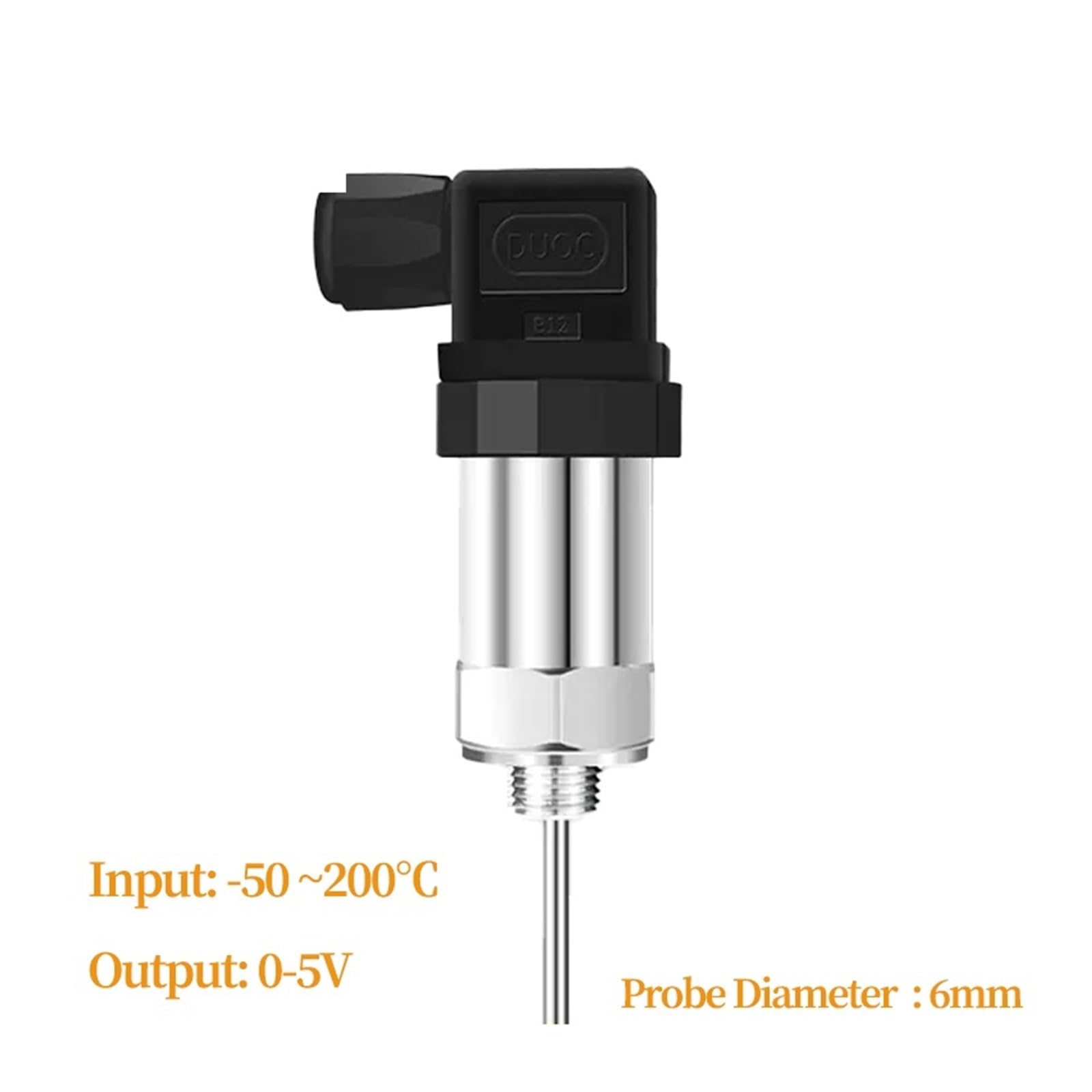 Sensor de Temperatura PT100, sonda de Acero Inoxidable 304, Rosca M20*1.5, 4-20 mA, 0-10 V, 0-5 V, convertidor de señal de Temperatura RS485.(-50-200c to 0-5v,150mm)