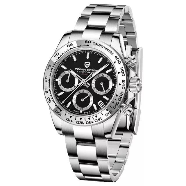 Pagani Design Men's Sports Quartz Watches Stainless Steel Bezel Men Sapphire Waterproof Chronograph Watch for Men PD-1727
