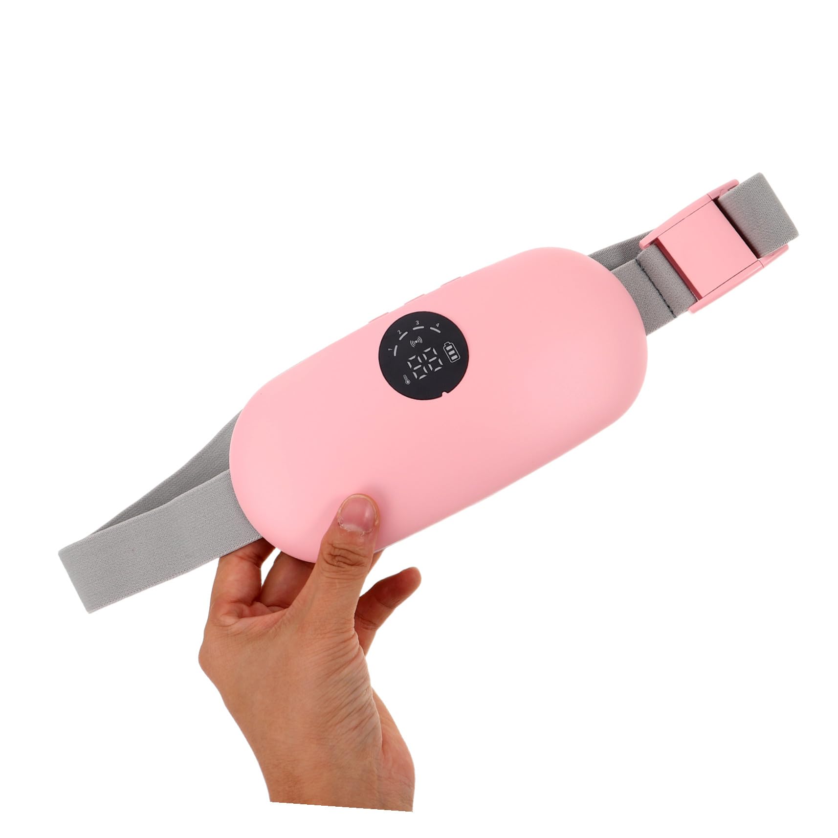 Calentador Portátil Material de Silicona y Abs Masajeador Uterino con Tecnología de Calentamiento Rápido Diseño Ligero y Delgado para Aliviar el Menstrual en Abdomen y Espalda