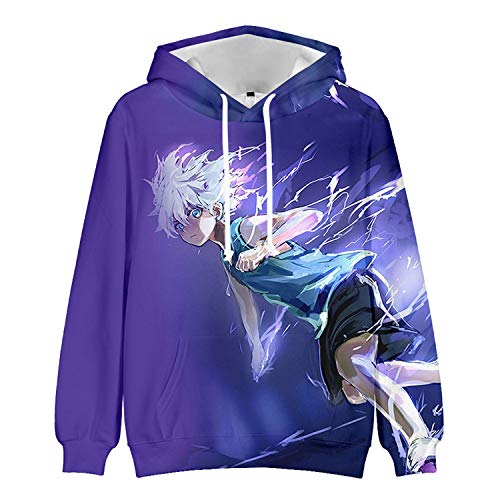 Novo moletom com capuz Hisoka Gon Killua Kurapika Cosplay Hunter x Hunter 3D casaco com capuz, J, XX
