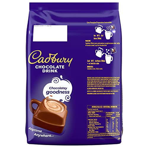 Image of Cadbury 3 in 1 Hot Chocolate Drink Powder, 15 x 30gms