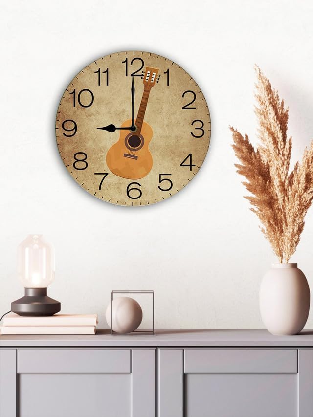 Miniatura 2 de Reloj de pared de guitarra, regalos para amantes de la guitarra y músicos, regalo de guitarras para hombre, gran decoración para sala de música, 10