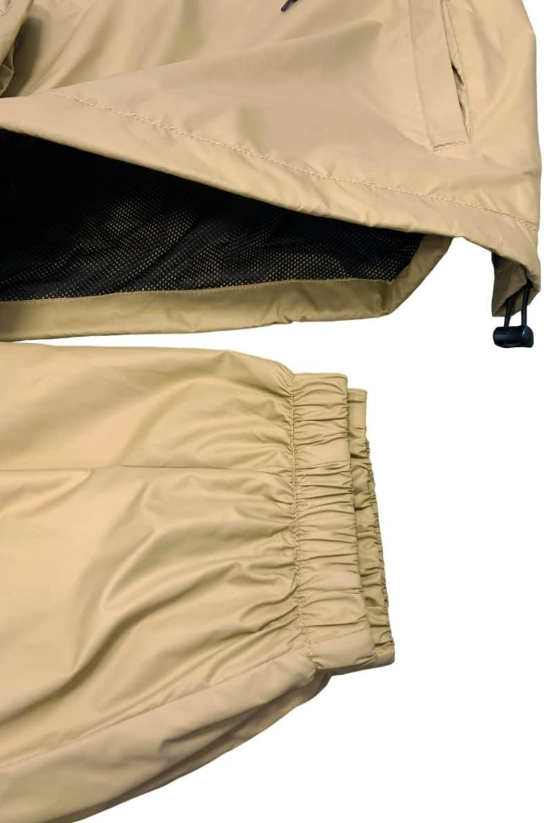 Men’s 2-Piece Quarter Zip Pullover Windbreaker Tracksuit Jogger Sports Mesh lined Outfit - Image 3