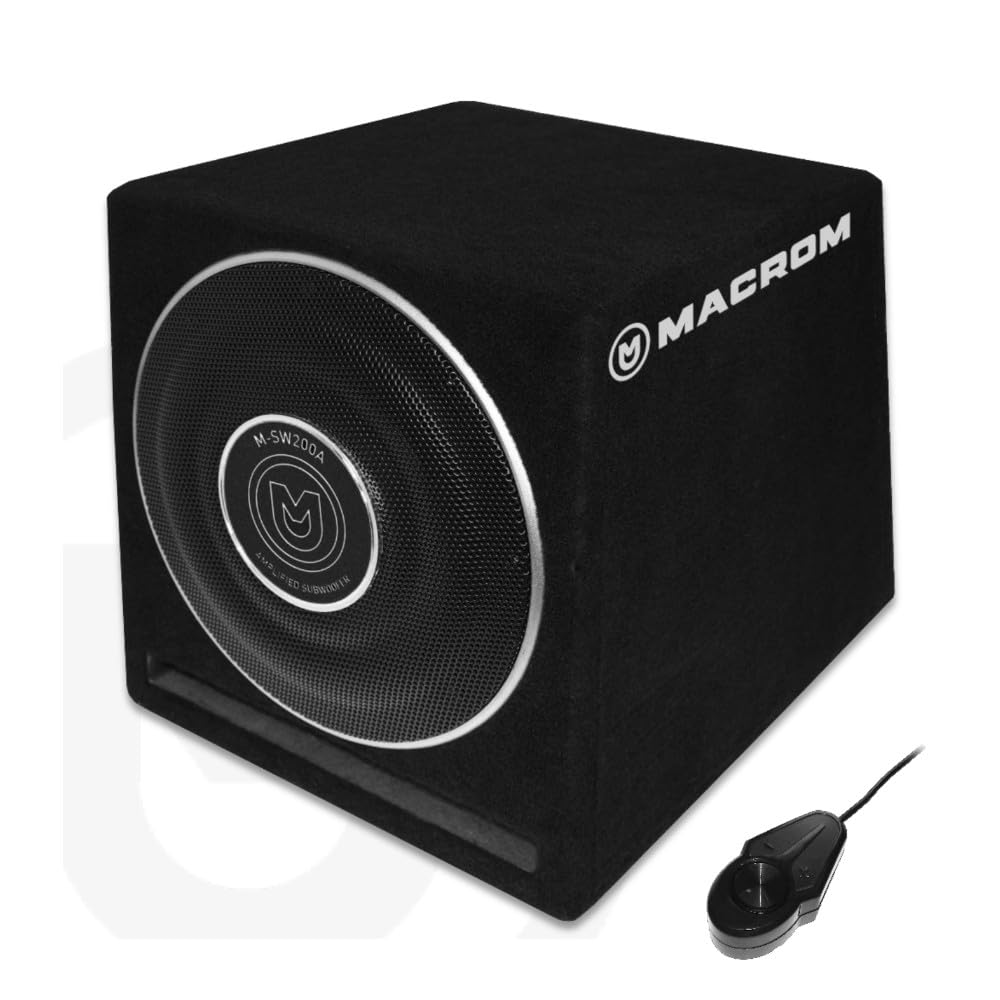 M-SW200A Subwoofer attivo da 8 pollici 20cm in Cassa Reflex con amplificatore integrato da 200 W RMS 500 W Picco