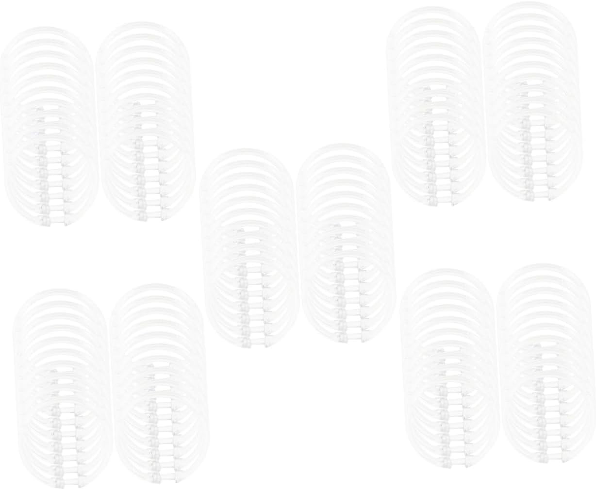 100pcs Shower Curtain Hanging for Shower Rods Easy to Install and Slide for Heavy and Lightweight Curtains