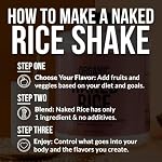 NAKED RICE - Organic Brown Rice Protein Powder – Vegan Protein Powder - 5lb Bulk, GMO Free, Gluten Free & Soy Free. Plant-Based Protein, No Artificial Ingredients - 76 Servings