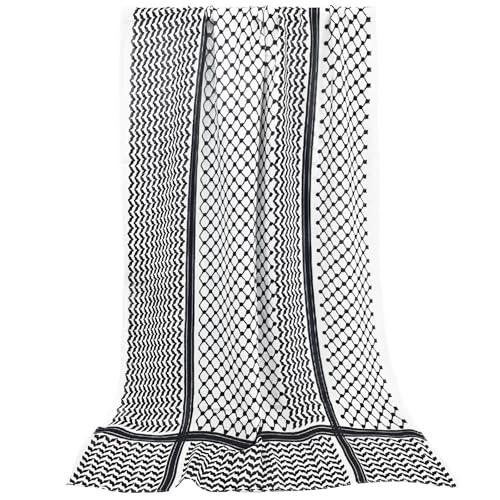 Fashion Keffiyeh – Polyester Head Neck Scarf – Arab Shawl Scarf for Women Girls – Palestine Style and Flag