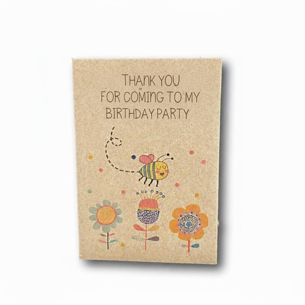 Birthday Wildflower Seed Packets x 20 – Eco Plastic Free Party Bag Fillers – Children’s Goody Loot Swag Favour Envelopes – Contains UK Seeds, Sustainable Party Prizes & Eco Gifts