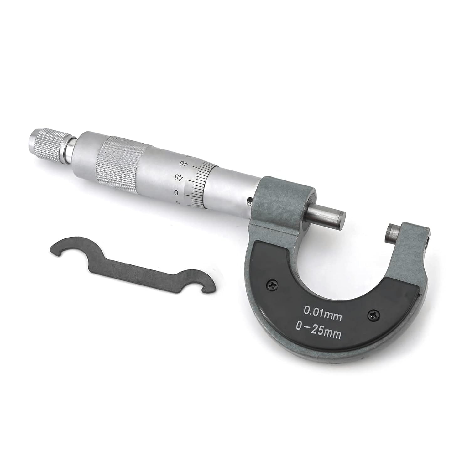 SKADIOO Micrometer 0-25mm, 0.01mm Precision Measurement Tool – Outside Micrometer with Ratchet Stop, Carbide Anvil, High Accuracy Machinist Tool for Metalworking & Engineering - Image 6 thumbnail