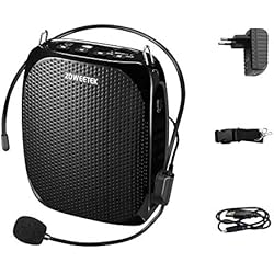 Diadema Para Cantar Zoweetek® Amplificador portatil (10W) con 1800 mAh batería de Litio con un microfono para guías Maestros Profesores Artistas animadores promotores de Ventas,etc