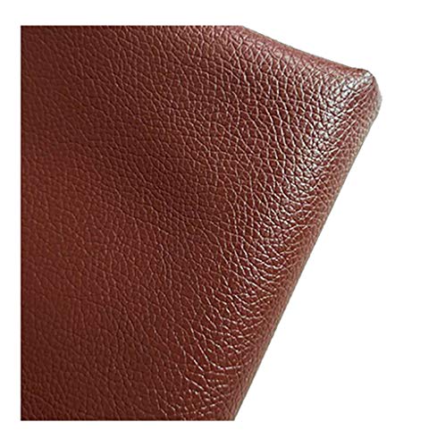 Tissu simili cuir extensible grainé marron pour rénovation facile