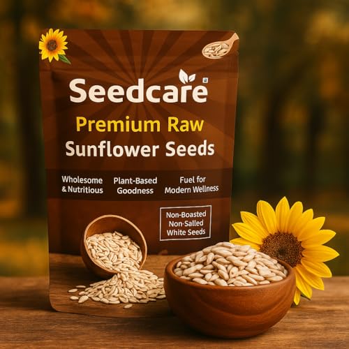 Image of Seedcare Raw Sunflower Seeds | High in Protein, Fiber, Vitamins & Antioxidants | Nutritious Superfood for Weight Management, Immunity Boost, Healthy Snacking, Smoothies, Cooking & Salads (250 g (Pack of 2))
