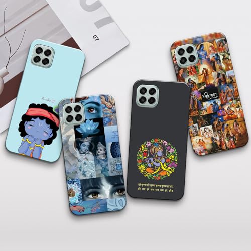 Image of COLORflow Back Cover Compatible with Samsung Galaxy A22 5G | Krishna ji, Radha Krishna, God Customized Back Cover Compatible with Samsung Galaxy A22 5G