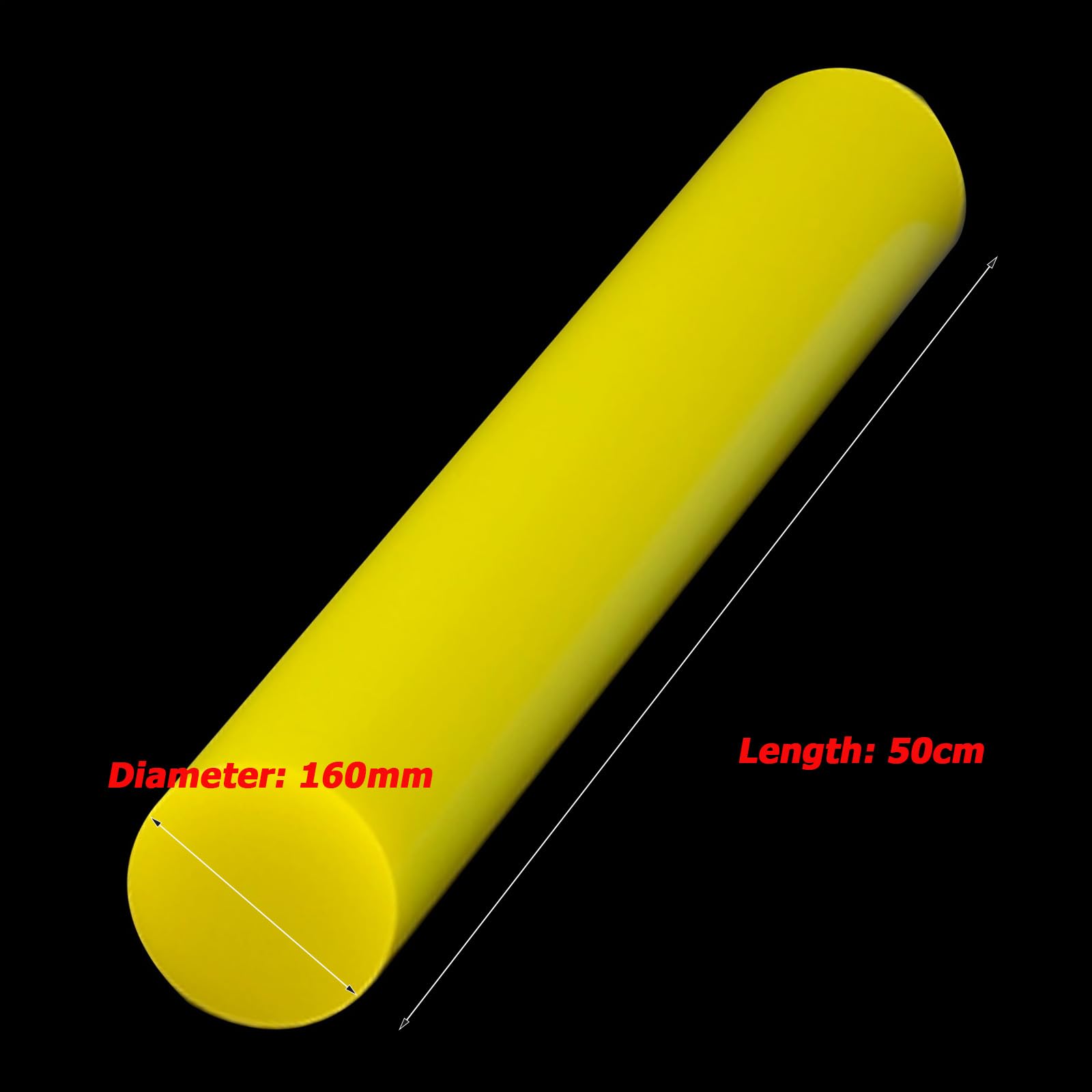 Polyurethan-Stange, ABS-Kunststoff-Vollgummistange, 120 mm x 500 mm, hohe Haltbarkeit für den industriellen Einsatz, vielseitige Kunststoffmaterialien für Handwerk und Prototyping