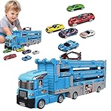 Plegabilidad para Ahorrar Espacio: Diseñado con una plegabilidad innovadora, este camión portacoches de juguete ofrece portabilidad fácil y beneficios de ahorro de espacio, permitiendo a los niños disfrutar de s dinámicas en cualquier lugar. Su diseño plegable facilita el transporte y almacenamiento, haciendo que sea conveniente para viajes o para guardar en espacios reducidos. Este juguete promueve la diversión sobre la marcha sin comprometer el espacio en casa.