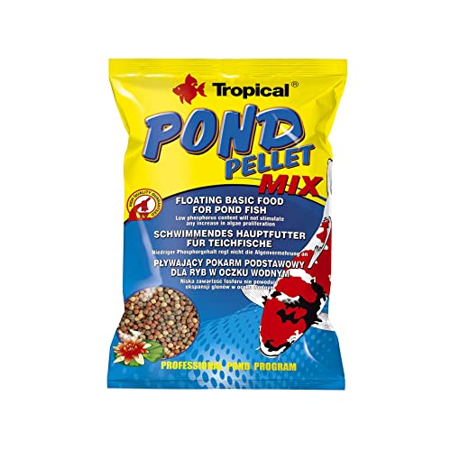 Pond Pellet Mix 1000ml / 130g - Alimento Flotante básico para Peces de Estanque, bajo Contenido en fósforo no favorece la proliferación de Algas