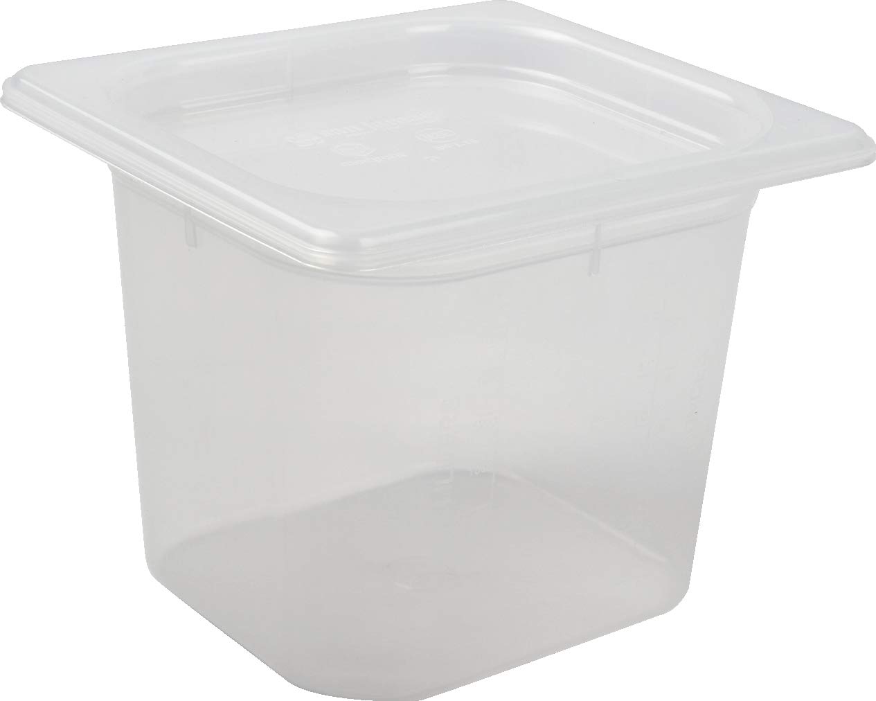 San JamarModpans 1/6 Food Pan and Lid for Kitchens and Restaurants, Plastic, 2 Quarts, White