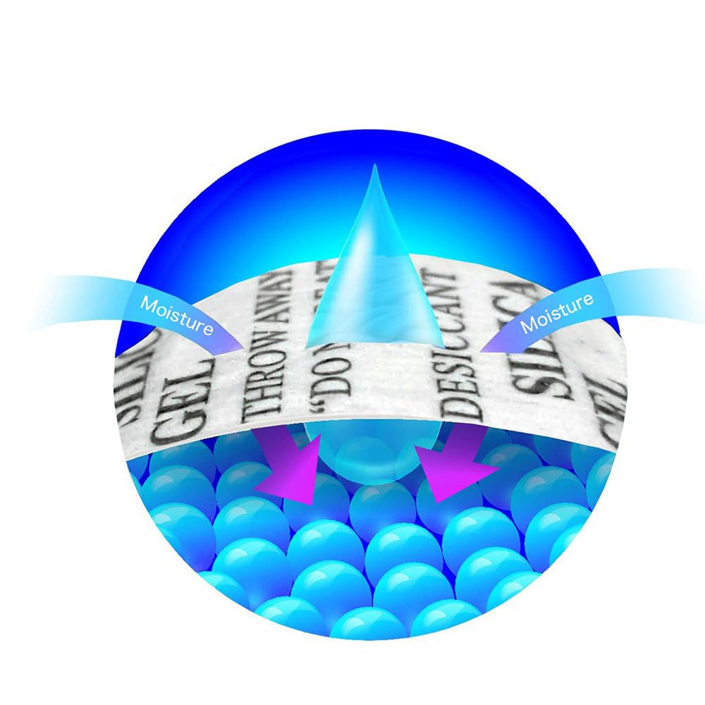 120 Bustine Gel Di Silice Da 1g | Assorbi Umidit&agrave; Per Armadi, Elettronica, Gioielli | Riutilizzabili | Confezione Sigillata