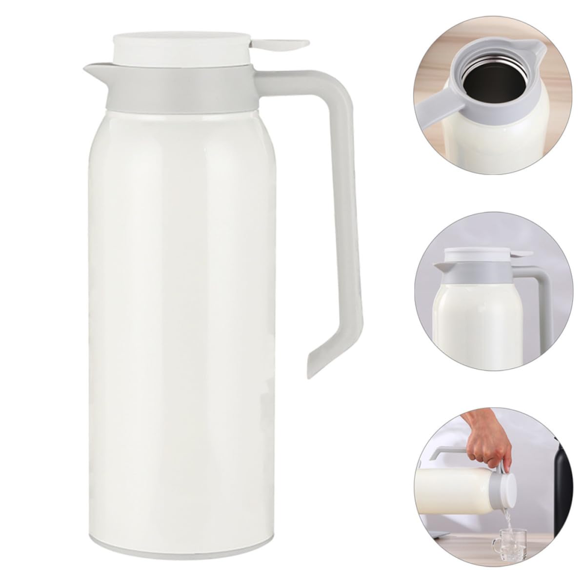 SHERCHPRY Borraccia Termica in Acciaio Inossidabile da 1500ml Doppio Strato Isolante, Design Semplice e Pratica, Facile da Trasportare per Uso Domestico e Mantenimento Calore