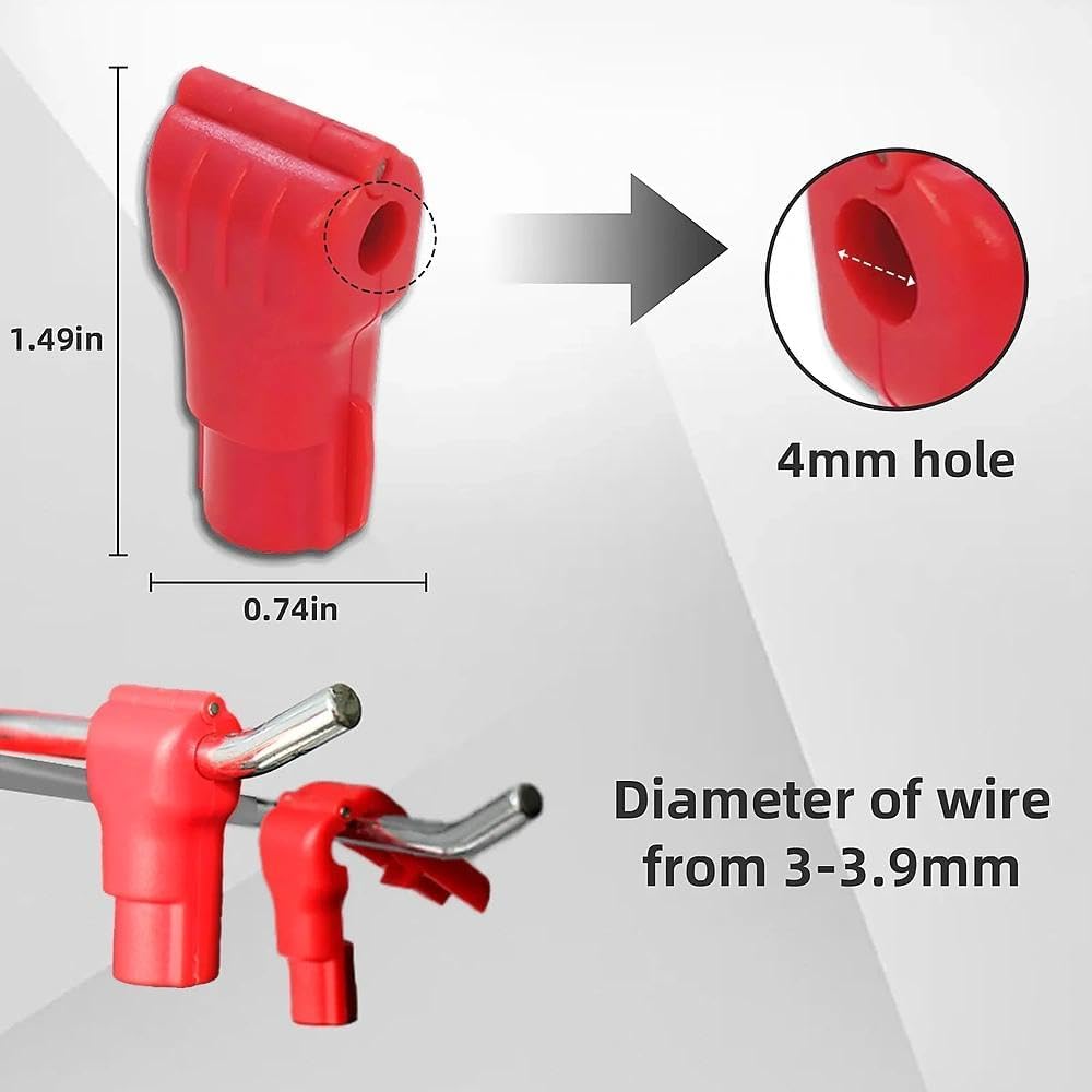 100 Pcs Peg Hook Stop Lock, Prevent The Sweep Theft of Anti-Theft Pegboard Display Products on Wire Peg Plastic Red Security Lock, Retail Shop Anti-Theft Display(4MM)