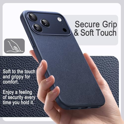 Coque Cuir iPhone 17 Pro Max Premium et Protection Écran Infini AR JETech