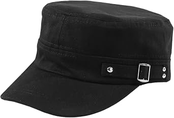 Unisex Basic Cadet Army Cap Everyday Military Style Hat for Men & Women