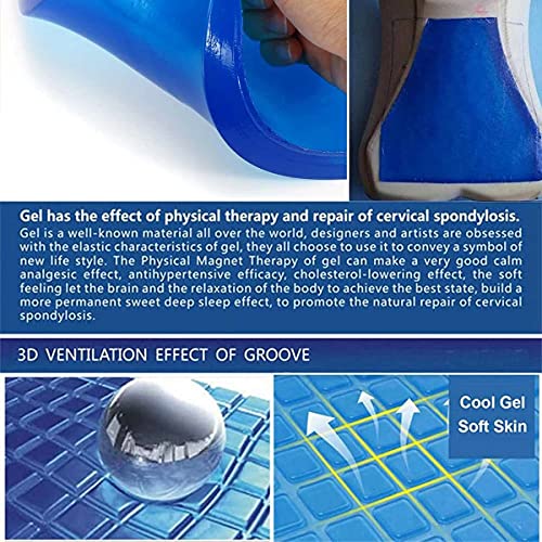 Inokantucy 2CM Blau Motorrad Universal Sitz Kissen Gel Pad Cool Pad StoßDäMpfungs Matte DIY Cut Kissen A