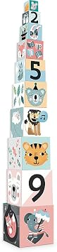 Vilac 8501 Nesting Cubes Animals Michelle Carlslund, Multi-Colour