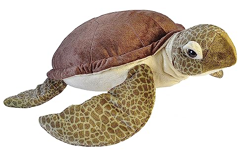 Wild Republic 17381 19332 Jumbo Plüsch Schildkröte, großes Kuscheltier, Plüschtier, Cuddlekins, 76 cm, grün