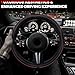Ouzorp Car Steering Wheel Cover, Microfiber Leather Steering Wheel Covers with Anti-Slip Lining, Universal 14.5-15 inchs Black with Red line
