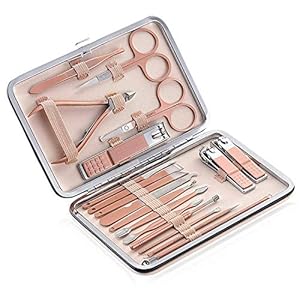 Manicureset, pedicureset, pedicureset, manicure, pedicure, nagelschaar, set, mes voor pedicure roestvrij staal, pedicure nagelknipper met leren tas