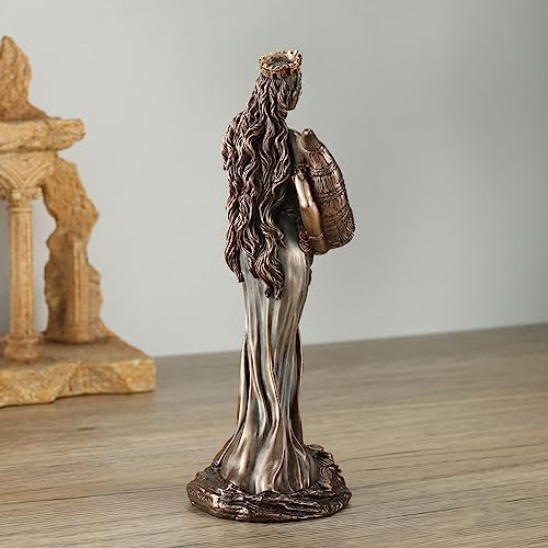 Estatua de resina con acabado bronce frío 6 1/8 pulg miniatura 5