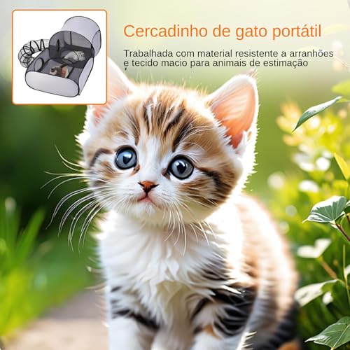 Parque Para Gatos - Cercado Externo Fechado Para Casa | Casa Dobrável Com Brinquedos Interativos, Ár