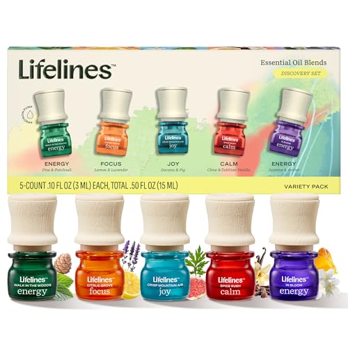 Essential Oil Blends Discovery Set for Aromatherapy - Joy, Calm, Focus & Energy