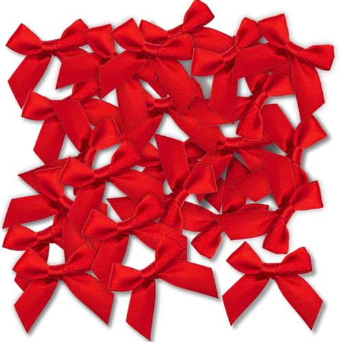 Ryvera 48 Stück 5 cm Rote Schleifen – Selbstklebende...