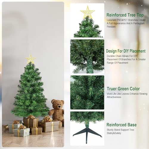 Duudo GREEN TREE-3FT Tabletop Premium Artificial 3Ft Small Mini Christmas Tree thumb #2