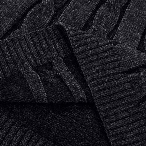 Mens Turtleneck Sweater Chunky Cable Knit Winter Comfort Twisted Pullover Long Sleeve Warm Thermal Sweaters4