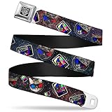 Buckle-Down Seatbelt Belt - 3-D TV Cats in Space - 1.0' Wide - 20-36 Inches in Length