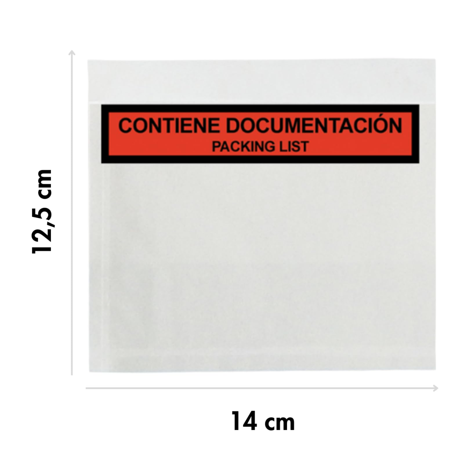 Dohe - Packing List 140x125 mm (1.000 uds.) | Sobres Transparentes de Plástico, Envío de Documentos, Transporte y Logística, Autoadhesivos Resistentes