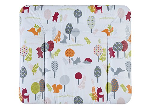 Schardt Wickelauflage Waldtiere, abwischbare Folie, 84 x 74 cm