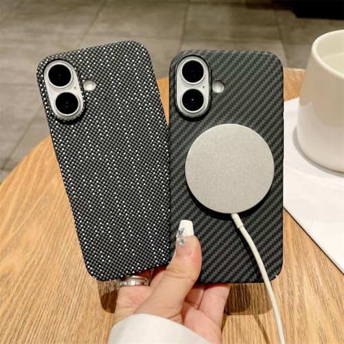 Coque iPhone 14 Pro magnétique antichoc en carbone noir rouge