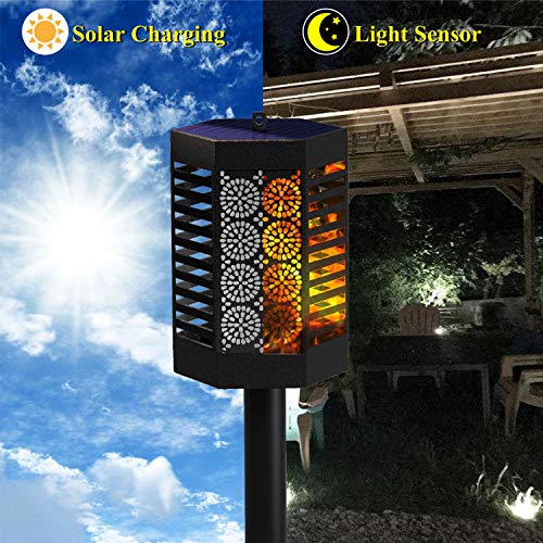 image for Urvoix Solar Torch Lights Outdoor - 4 Pack Waterproof Flickering Flame