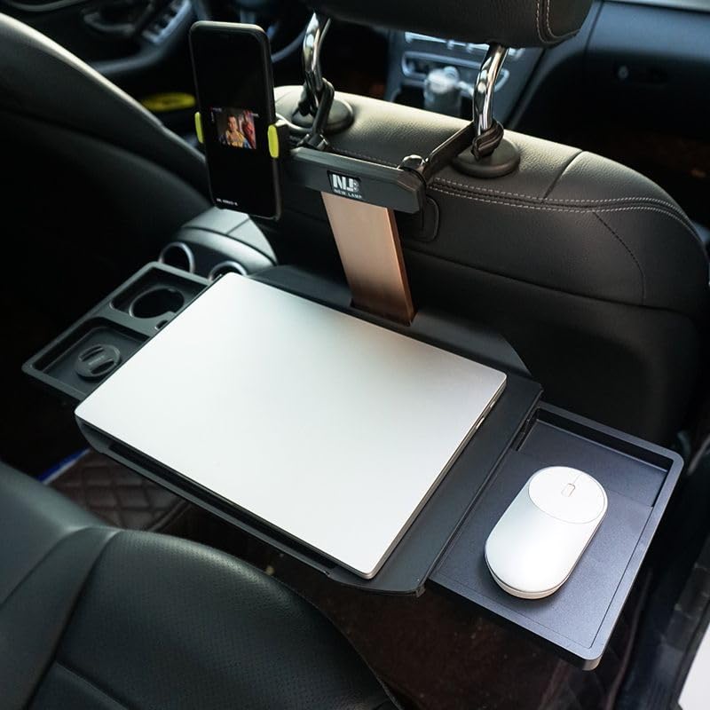 Vassoio Per Volante Auto Con Portabicchiere E Portapenne – Scrivania Portatile Per Mangiare E Lavorare – Include Custodia - 3