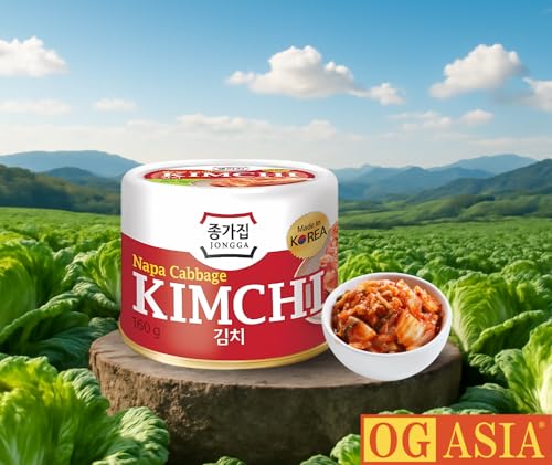 JONGGA Napa Cabbage Kimchi – 3er Pack – Klassisch Fermentiert & Vegan – Original Koreanisches Kimchi mit Chinakohl – OG ASIA – 3x 160g